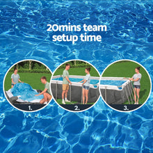 Load image into Gallery viewer, Bestway Swimming Pool 282x196x84cm Steel Frame Above Ground Pools Filter Pump 3662L
