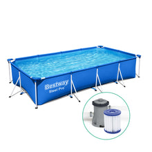 Load image into Gallery viewer, Bestway Swimming Pool 400x211x81cm Steel Frame Above Ground Pools w/ Filter Pump 5700L

