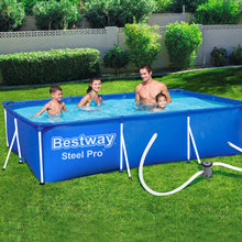 Load image into Gallery viewer, Bestway Swimming Pool 400x211x81cm Steel Frame Above Ground Pools w/ Filter Pump 5700L
