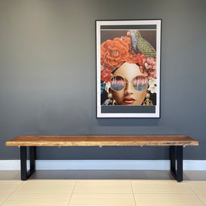 Bench seat or low set console table, hallway table Raintree Wood 1.5 Meter 150cm-model OS30_150cm