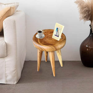 Round Coffee Side Table Timber-40 cm across