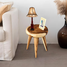 Load image into Gallery viewer, Round Coffee Side Table Timber-40 cm across
