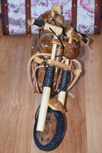 Load image into Gallery viewer, Fathers Day Gift Wood Motor bike model carved large 65cm length-YES sixty five cm !
