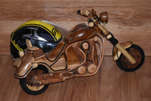 Load image into Gallery viewer, Fathers Day Gift Wood Motor bike model carved large 65cm length-YES sixty five cm !
