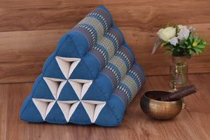 Thai kapok cushion Living Room Floor Cushions Triangle Backrest leg rest support pillow BLUE or RED