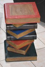 Load image into Gallery viewer, Side Table, corner Stool, Raintree Wood Natural Finish-Book Stack-Colour finish..
