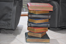 Load image into Gallery viewer, Side Table, corner Stool, Raintree Wood Natural Finish-Book Stack-Colour finish..
