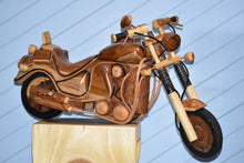 Load image into Gallery viewer, Fathers Day Gift Wood Motor bike model carved large 65cm length-YES sixty five cm !
