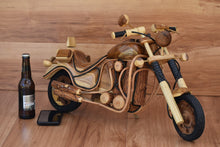 Load image into Gallery viewer, Fathers Day Gift Wood Motor bike model carved large 65cm length-YES sixty five cm !
