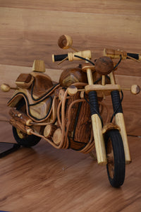 Fathers Day Gift Wood Motor bike model carved large 65cm length-YES sixty five cm !