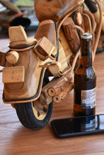 Load image into Gallery viewer, Fathers Day Gift Wood Motor bike model carved large 65cm length-YES sixty five cm !
