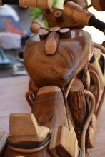 Load image into Gallery viewer, Fathers Day Gift Wood Motor bike model carved large 65cm length-YES sixty five cm !
