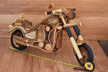 Load image into Gallery viewer, Fathers Day Gift Wood Motor bike model carved large 65cm length-YES sixty five cm !
