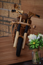 Load image into Gallery viewer, Fathers Day Gift Wood Motor bike model carved large 65cm length-YES sixty five cm !
