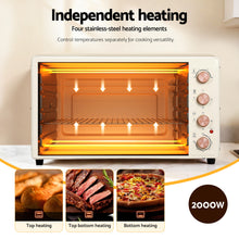 Load image into Gallery viewer, Devanti 60L Convection Oven Electric Fryer Ovens 2000W Cream
