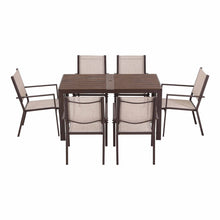 Load image into Gallery viewer, Gardeon 7PCS Outdoor Dining Set Patio Furniture Table and Chairs Garden Coffee
