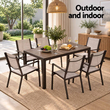 Load image into Gallery viewer, Gardeon 7PCS Outdoor Dining Set Patio Furniture Table and Chairs Garden Coffee
