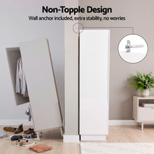 Load image into Gallery viewer, Artiss LED Wardrobe Cabinet Clothes Storage with Mirror 2 Drawers Hanging Rail
