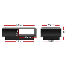 Load image into Gallery viewer, Artiss Coffee Table Led Lights Black
