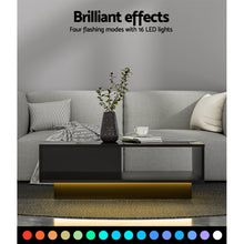 Load image into Gallery viewer, Artiss Coffee Table Led Lights Black
