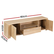 Load image into Gallery viewer, Artiss 180cm TV Unit Entertainment Unit Storage Drawer Cabinet Pine
