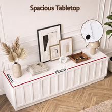 Load image into Gallery viewer, Artiss 180cm TV Unit Entertainment Cabinet Fluted Style Cable Management White
