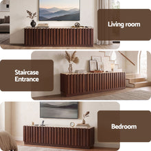 Load image into Gallery viewer, Artiss 180cm TV Unit Entertainment Cabinet Fluted Style Anti-tip Kit Walnut
