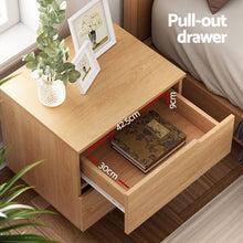 Load image into Gallery viewer, Bedside Table 2 Drawers Nightstand Pine
