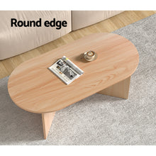 Load image into Gallery viewer, Artiss Coffee Table Oval 110CM Pine Alva
