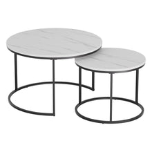 Load image into Gallery viewer, Artiss Nesting Coffee Table Set of 2 Marble Effect
