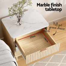 Load image into Gallery viewer, Artiss 2X Bedside Table Nightstand 1 Drawer Shelves Pine
