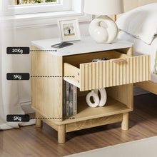 Load image into Gallery viewer, Artiss 2X Bedside Table Nightstand 1 Drawer Shelves Pine
