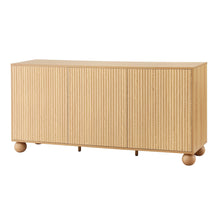 Load image into Gallery viewer, Buffet Sideboard Cabinet 2-Tier Fluted Kitchen Storage Ball Legs Pine
