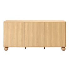 Load image into Gallery viewer, Buffet Sideboard Cabinet 2-Tier Fluted Kitchen Storage Ball Legs Pine
