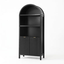 Load image into Gallery viewer, Buffet Sideboard Cabinet Pantry 180CM Arched Storage Bookshelf Black
