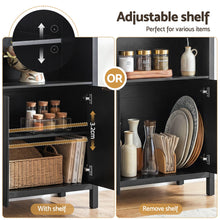 Load image into Gallery viewer, Buffet Sideboard Cabinet Pantry 180CM Arched Storage Bookshelf Black
