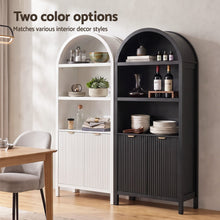 Load image into Gallery viewer, Buffet Sideboard Cabinet Pantry 180CM Arched Storage Bookshelf Black

