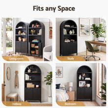 Load image into Gallery viewer, Buffet Sideboard Cabinet Pantry 180CM Arched Storage Bookshelf Black
