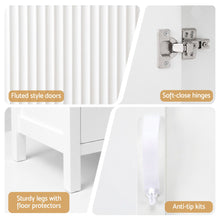 Load image into Gallery viewer, Buffet Sideboard Cabinet Pantry 180CM Arched Storage Bookshelf White
