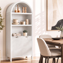 Load image into Gallery viewer, Buffet Sideboard Cabinet Pantry 180CM Arched Storage Bookshelf White
