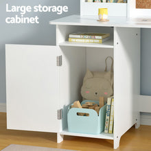 Load image into Gallery viewer, Keezi Kids Table and Chair Set Children Study Play Toys Desk w/ Cabinet Storage
