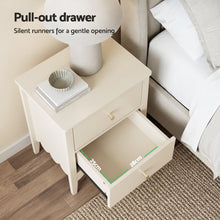 Load image into Gallery viewer, 2x Bedside Table 2 Drawers Bedroom Storage Nightstand Beige
