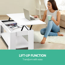 Load image into Gallery viewer, Artiss Coffee Table Lift-top Coffee Table White
