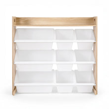Load image into Gallery viewer, Keezi Kids Toy Box 9 Bins Bookshelf Organiser Display Shelf Storage Rack Wooden
