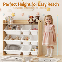 Load image into Gallery viewer, Keezi Kids Toy Box 9 Bins Bookshelf Organiser Display Shelf Storage Rack Wooden
