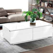 Load image into Gallery viewer, Artiss Coffee Table 4 Drawers White Trevi
