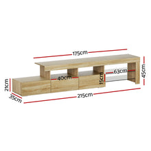 Load image into Gallery viewer, Artiss Entertainment Unit TV Cabinet LED 215cm Pine Caya
