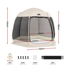 Load image into Gallery viewer, Gazebo Pop Up Tent 2.7x1.35m Outdoor Marquee Camping Screen 6 Sided
