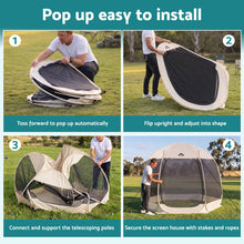 Load image into Gallery viewer, Gazebo Pop Up Tent 2.7x1.35m Outdoor Marquee Camping Screen 6 Sided

