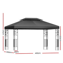 Load image into Gallery viewer, Gazebo 4x3m Marquee Outdoor Wedding Party Event Tent Home Iron Art Shade Grey

